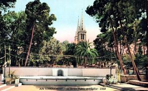 Ain-Temouchent - Jardin Public et Eglise - 1957